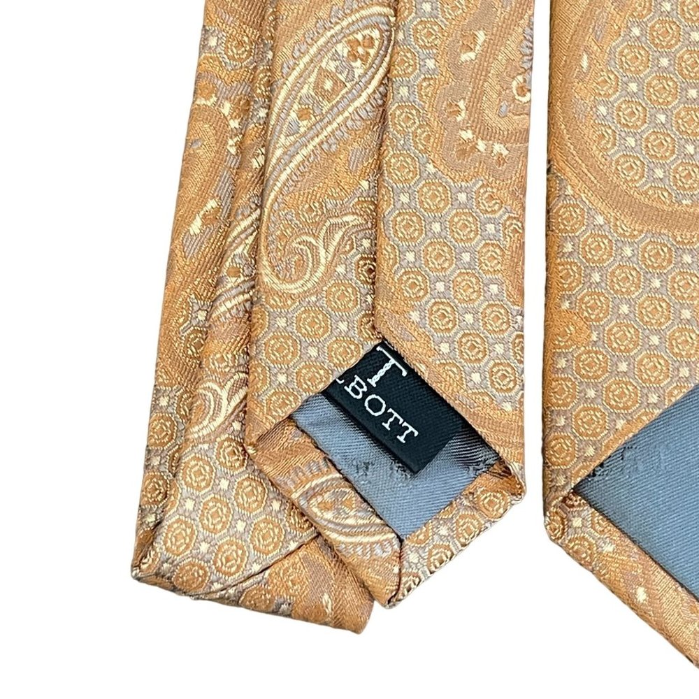 Robert Talbott Best of Class Gold/Brown Paisley Silk Tie - Picture 3 of 6
